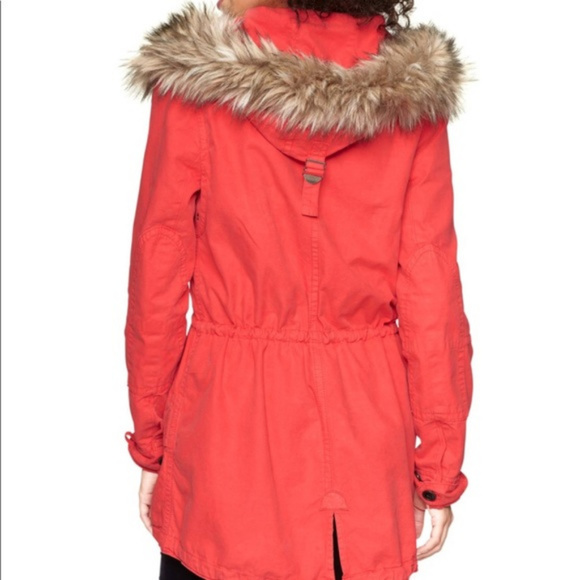 GAP Red Parka with Removable Liner and "Fur" Trim - Picture 2 of 5